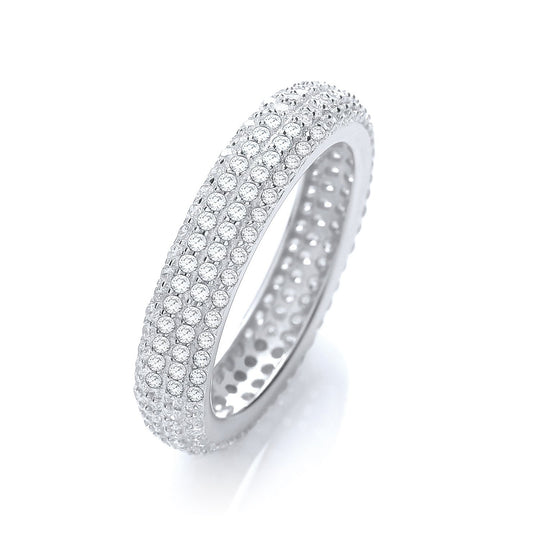 Micro Pave' Full Et Ring No Edge Cubic Zirconia - Fine Ring - Certified Authentic - Swiss Mad – Luxury Jewellery by Im