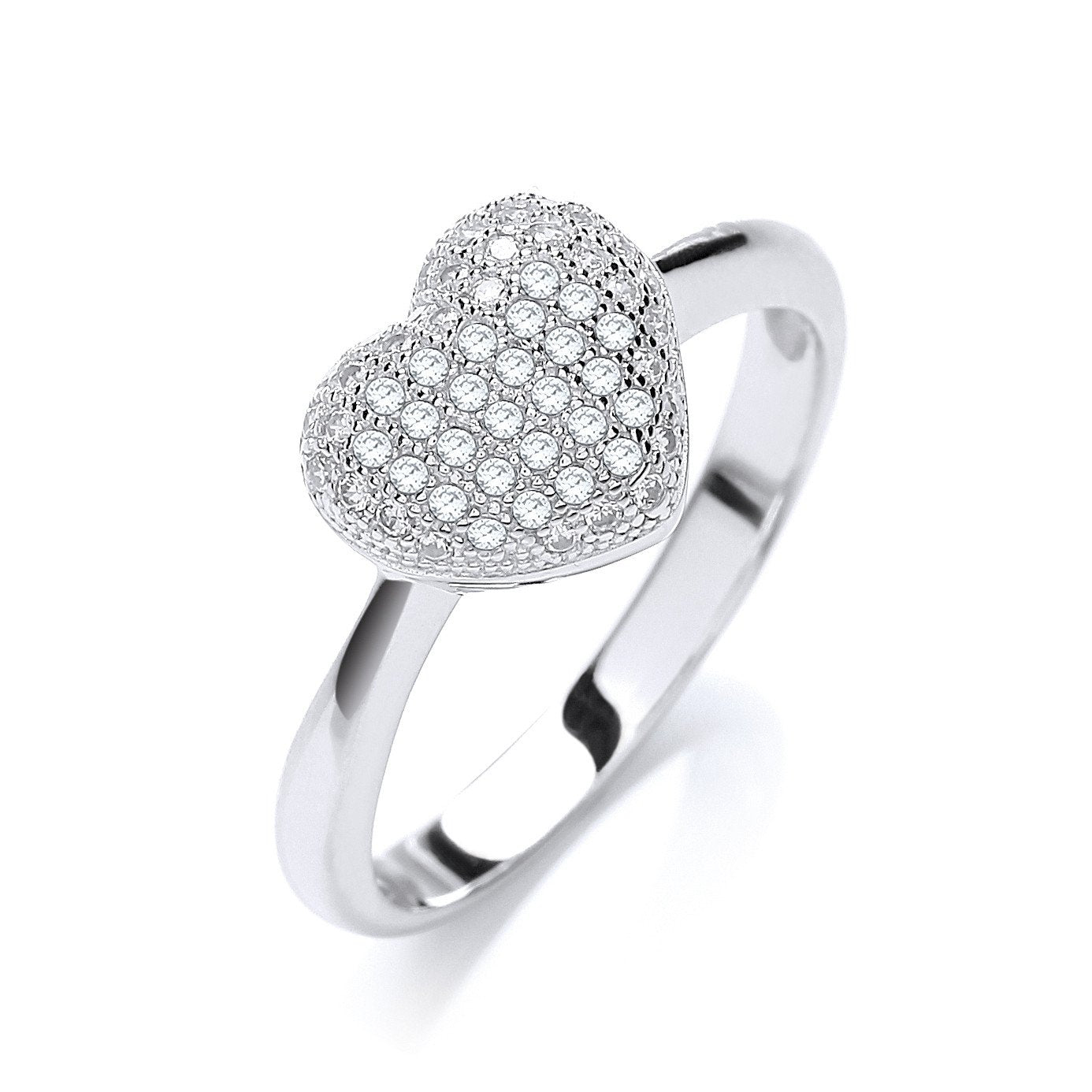 Micro Pave' Heart Shape Ring - Fine Ring - Certified Authentic - Swiss Made - UK Stock – Luxury Jewellery by Imperial