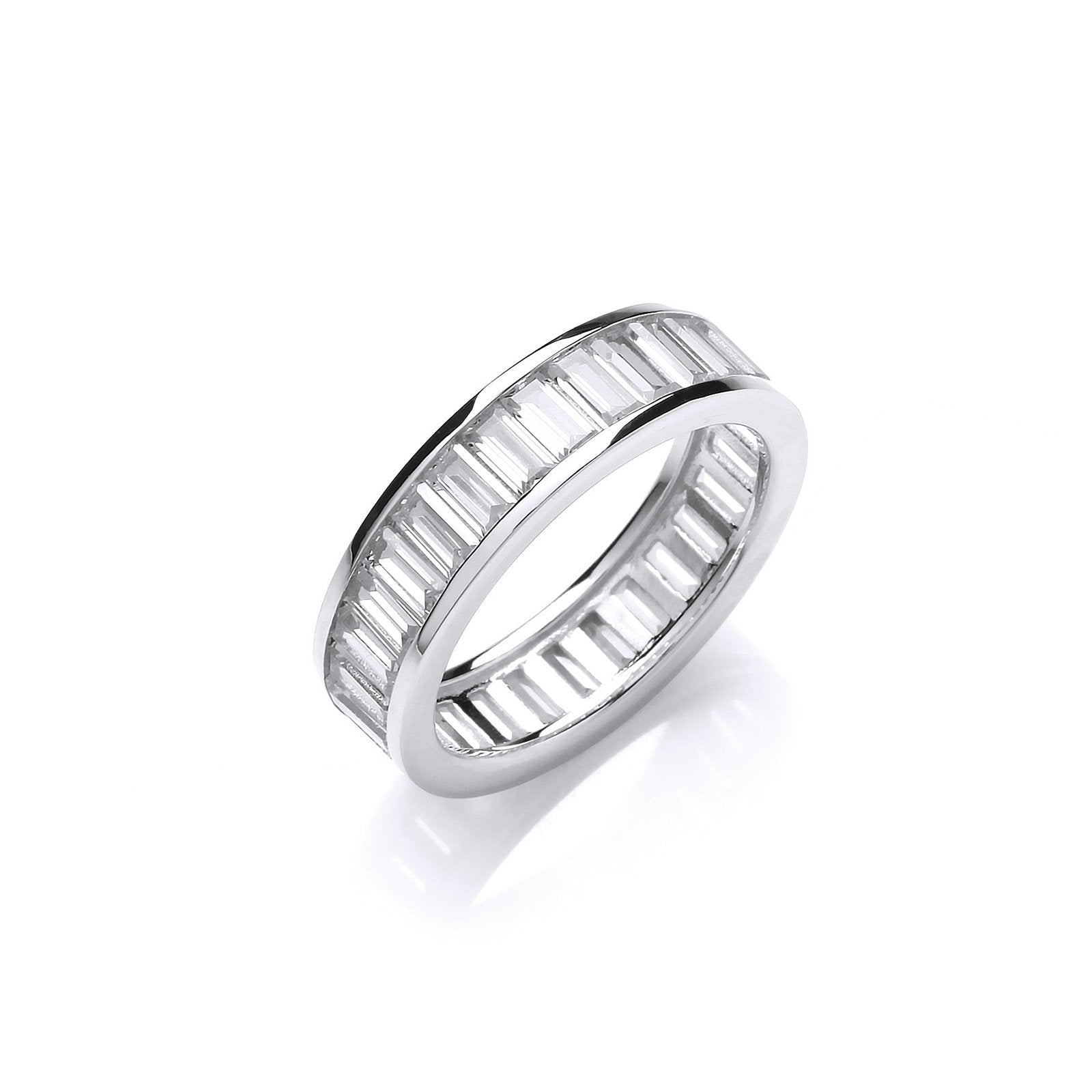 Full Et Baguette Channel Set Cubic Zirconia Ring - Fine Ring - Certified Authentic - Swiss Ma – Luxury Jewellery by Im