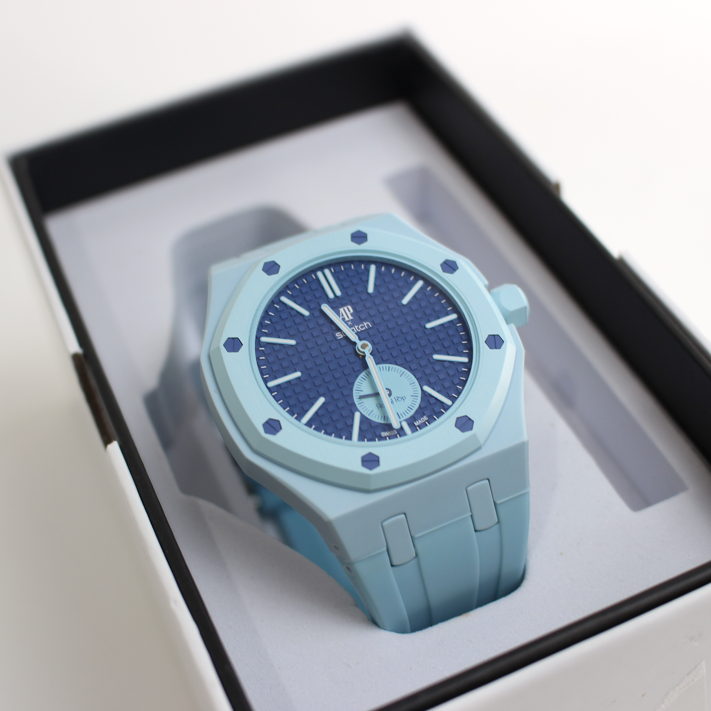 AP Swatch Royal Pop LÀN BA Bio-ceramic Pocket Watch SSX03L100N Audemars Piguet Collaboration New Unworn