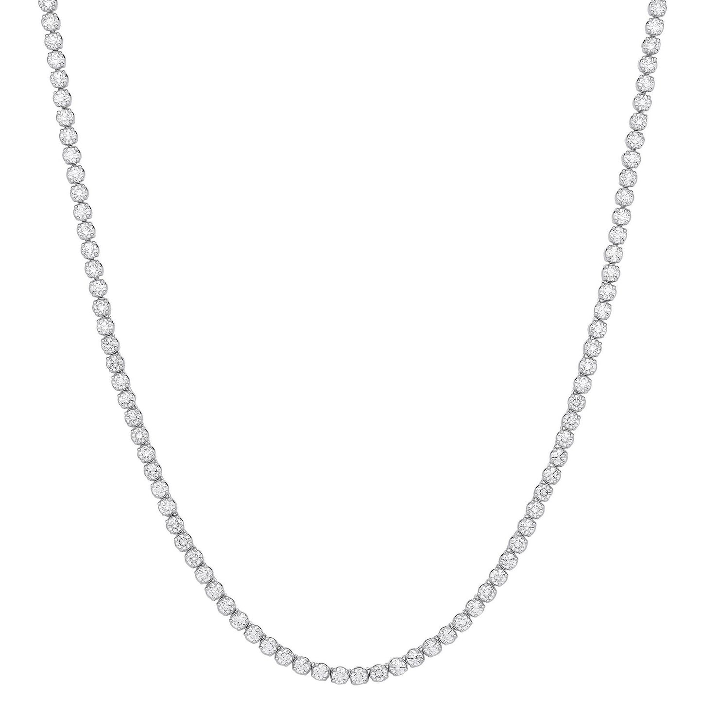 9ct White Gold 20.00ctw Lab Grown Diamond Tennis Necklace Igi Certified - Fine Necklace – Luxury Jewellery by Imperial