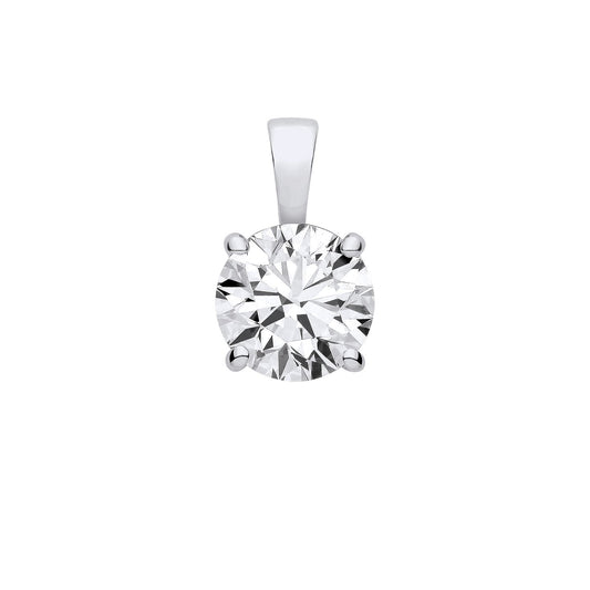 18ct White Gold 2.00ctw Lab Grown Diamond Pendant Igi Certified