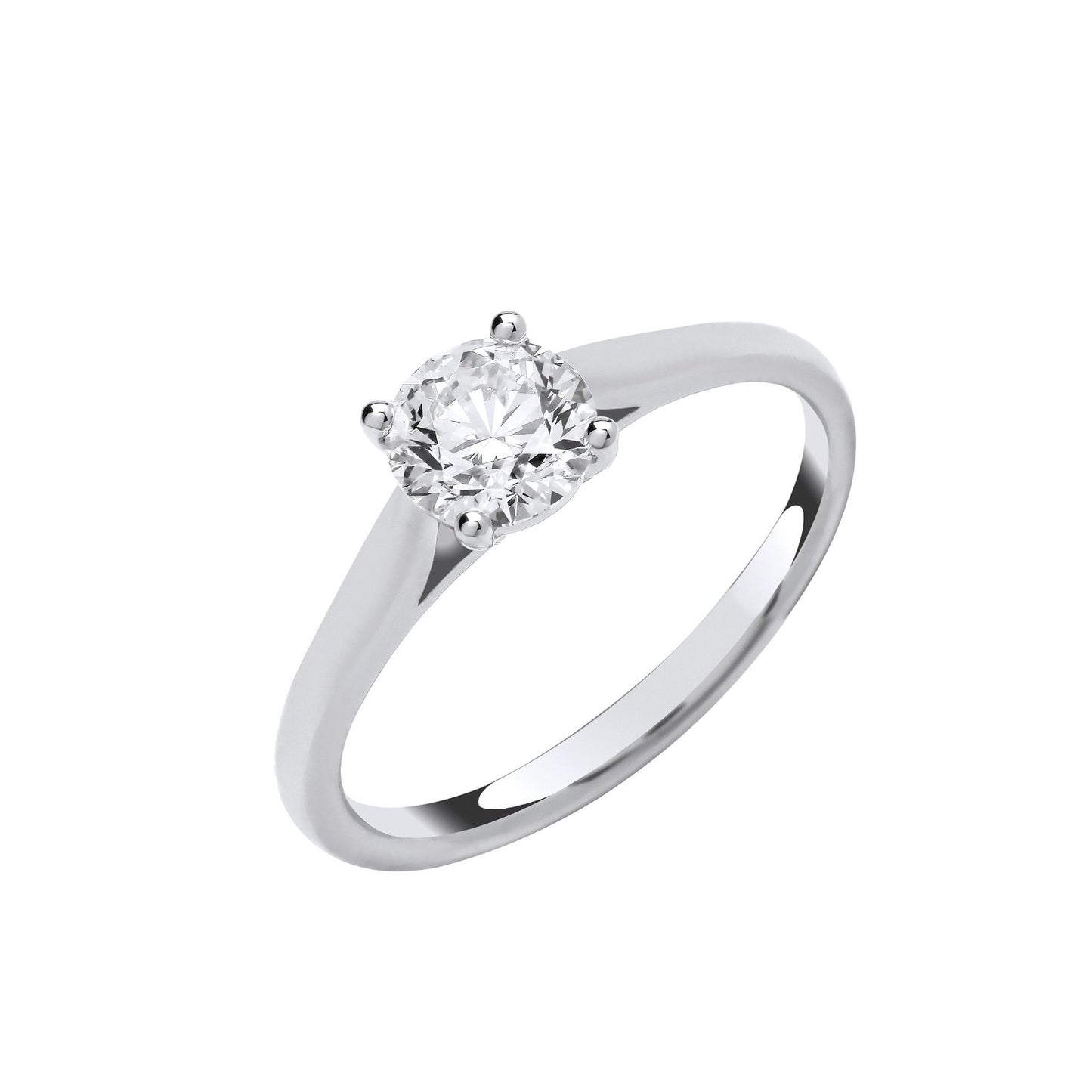 18ct White Gold 1.00ctw Solitaire Lab Grown Diamond Ring Igi Certified