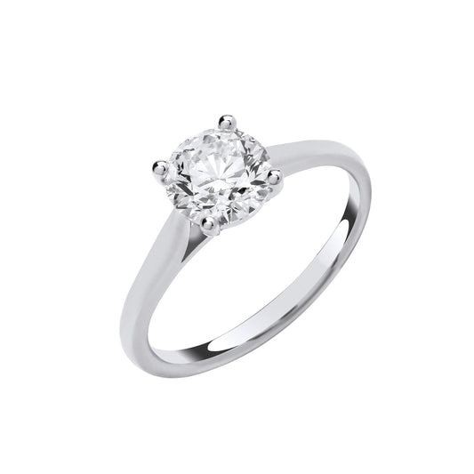 18ct White Gold 2.00ctw Solitaire Lab Grown Diamond Ring Igi Certified