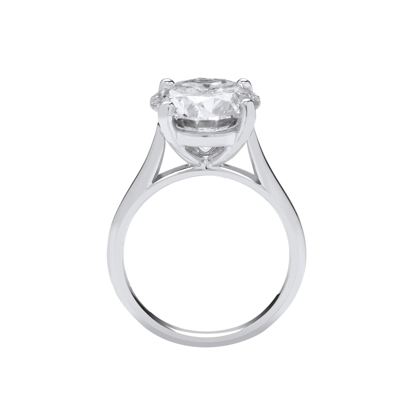 18ct White Gold 5.00ctw Solitaire Lab Grown Diamond Ring Igi Certified