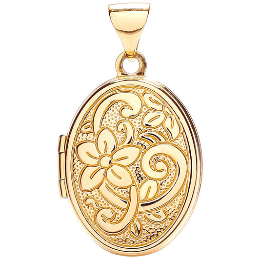 Yellow Gold Oval Shaped Locket