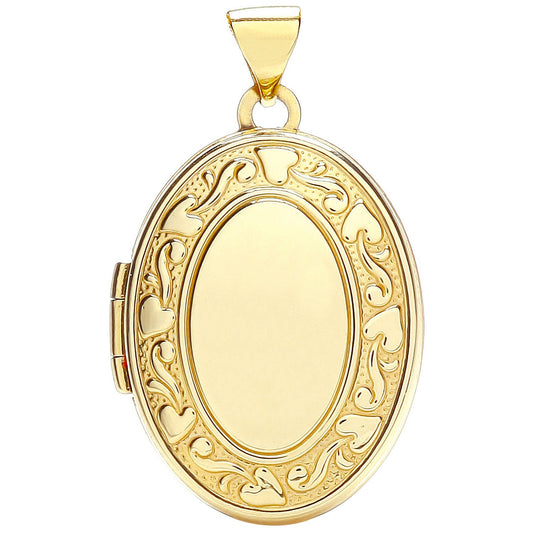 Yellow Gold Oval Shaped Locket