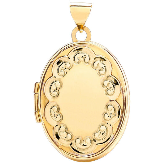 Yellow Gold Oval Shaped Locket