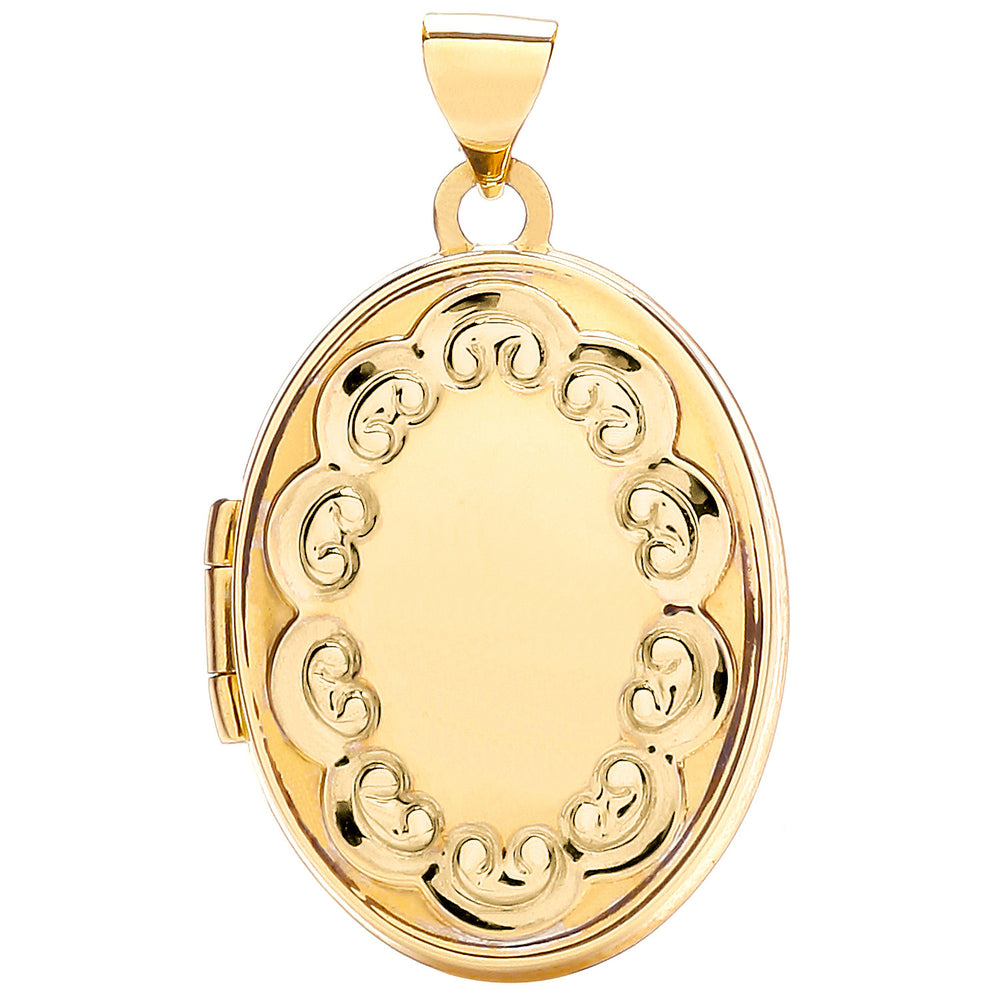 Yellow Gold Oval Shaped Locket