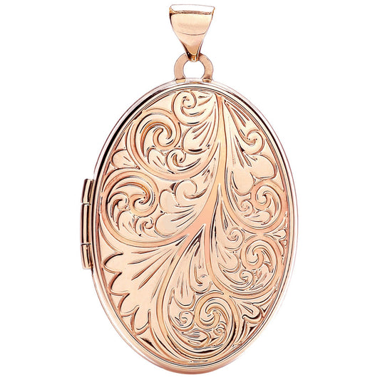 Rose Gold Oval Locket with Design - Luxury Watch - Certified Authentic - Swiss Made – Luxury Watch by Imperial Time UK