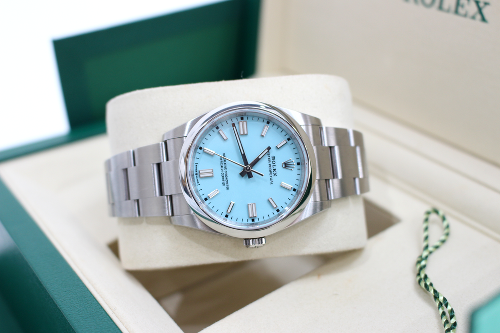 Rolex Oyster Perpetual 36 126000 Turquoise Blue dial Oyster Bracelet 2023 Luxury Mechanical Swiss Watch