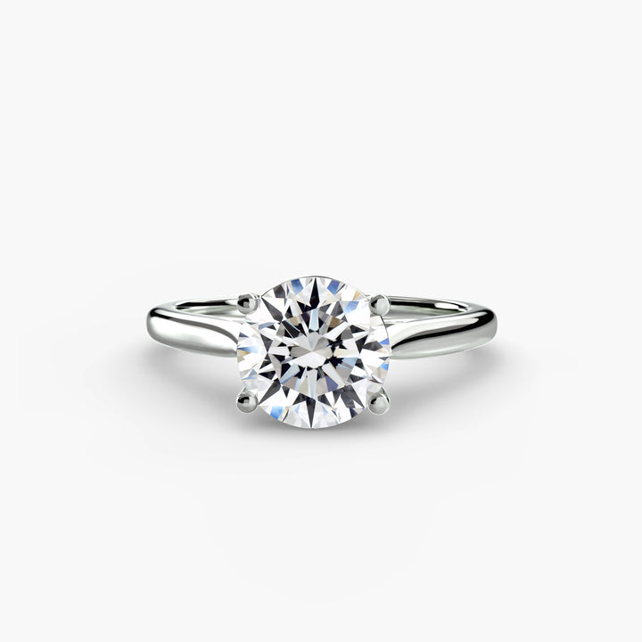 Solitaire Engagement Ring 0.50ct–3.00ct for Women with 2.00mm Band in a Timeless Classic Wedding Style