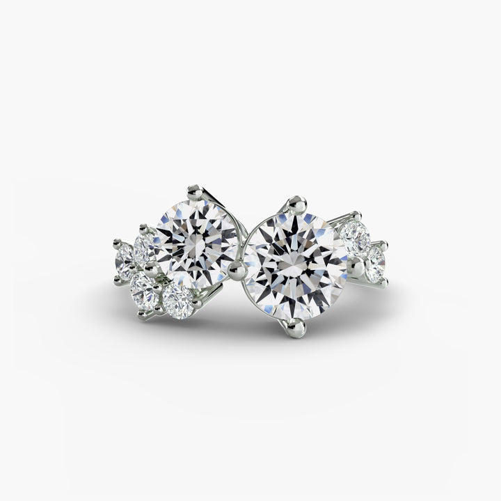 Eternal Embrace Side-Stone Engagement Ring 0.50ct–3.00ct with 1.21ct Accents in Classic Wedding Style | Imperial Time UK Ltd