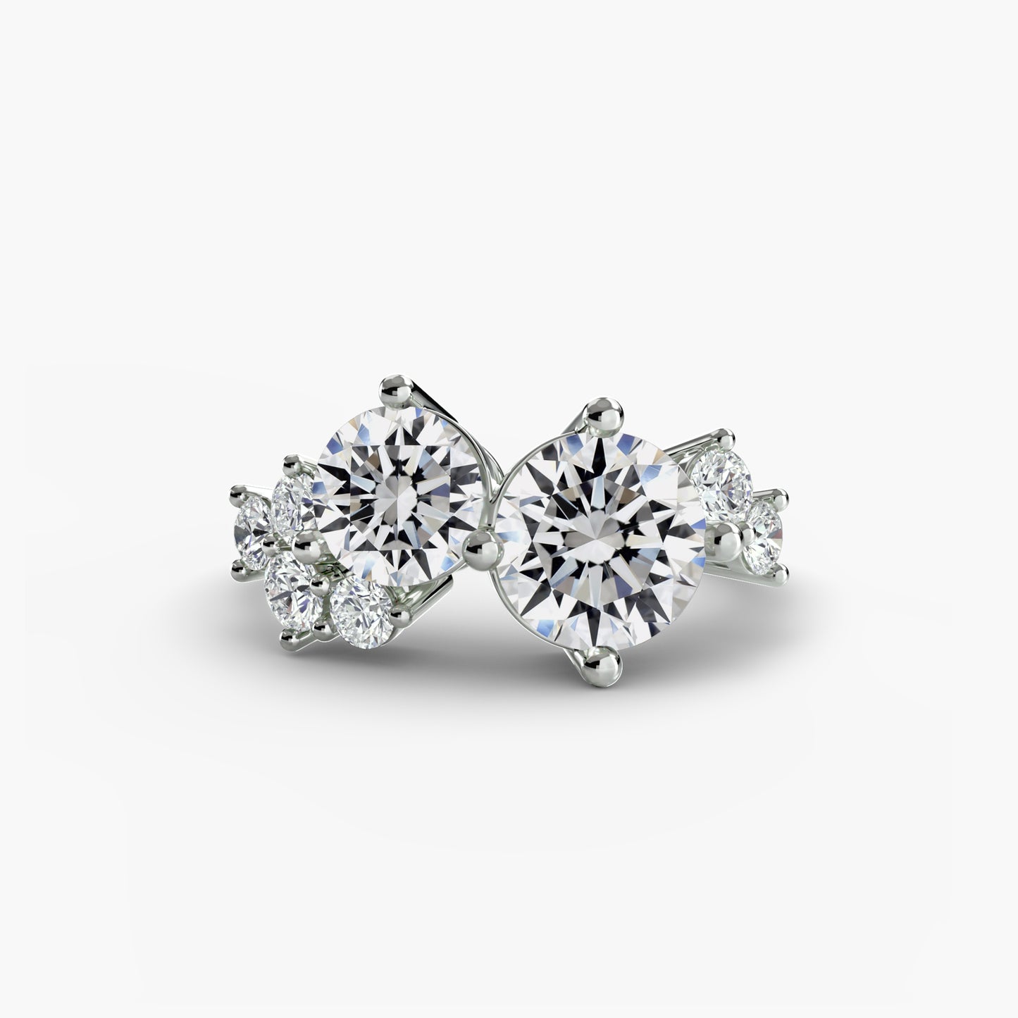 Eternal Embrace Side-Stone Engagement Ring 0.50ct–3.00ct with 1.21ct Accents in Classic Wedding Style | Imperial Time UK Ltd