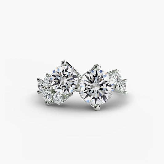 Eternal Embrace Side-Stone Engagement Ring 0.50ct–3.00ct with 1.21ct Accents in Classic Wedding Style | Imperial Time UK Ltd