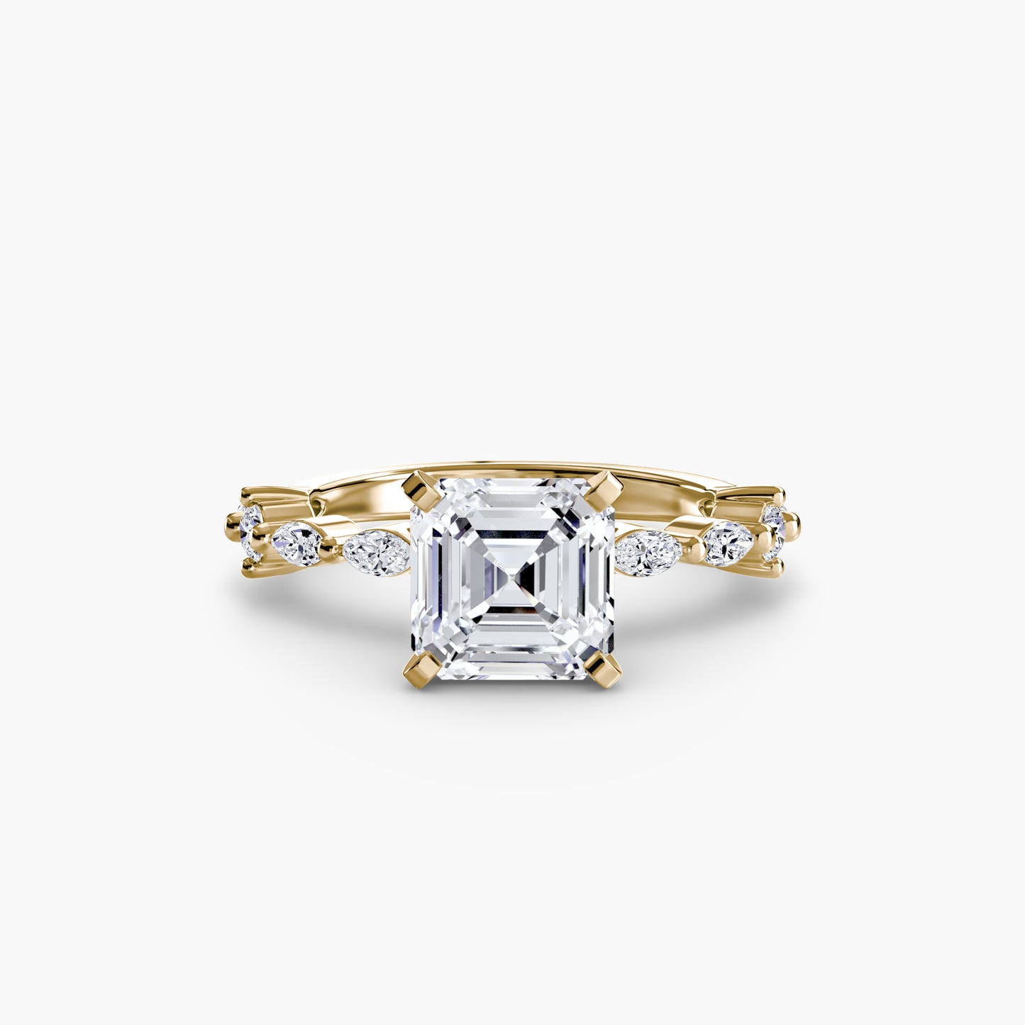 Solitaire Eternity Pavé Engagement Ring 0.50ct–3.00ct with 0.32ct Side Stones for Women | Imperial Time UK Ltd