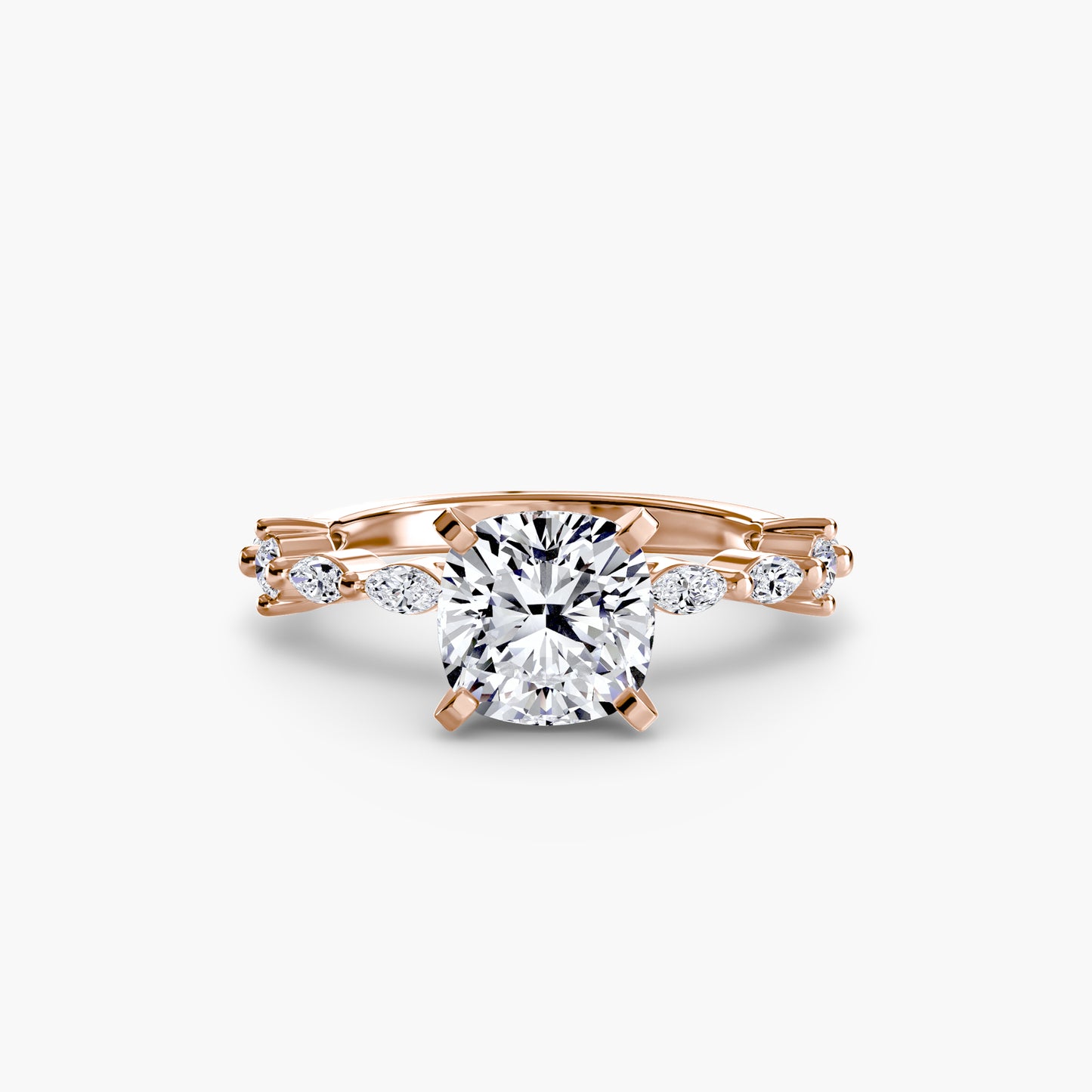 Solitaire Eternity Pavé Engagement Ring 0.50ct–3.00ct with 0.32ct Side Stones for Women | Imperial Time UK Ltd