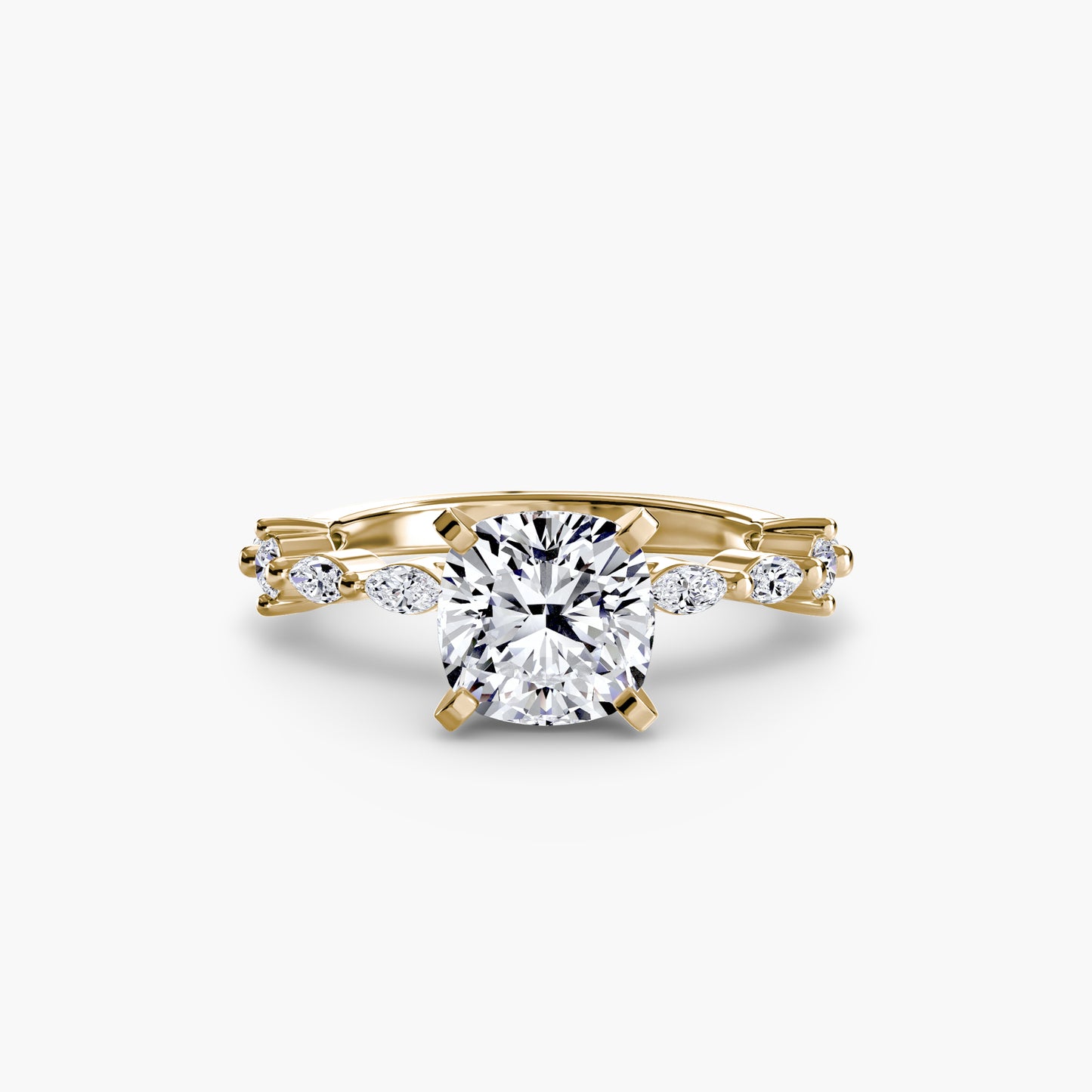 Solitaire Eternity Pavé Engagement Ring 0.50ct–3.00ct with 0.32ct Side Stones for Women | Imperial Time UK Ltd