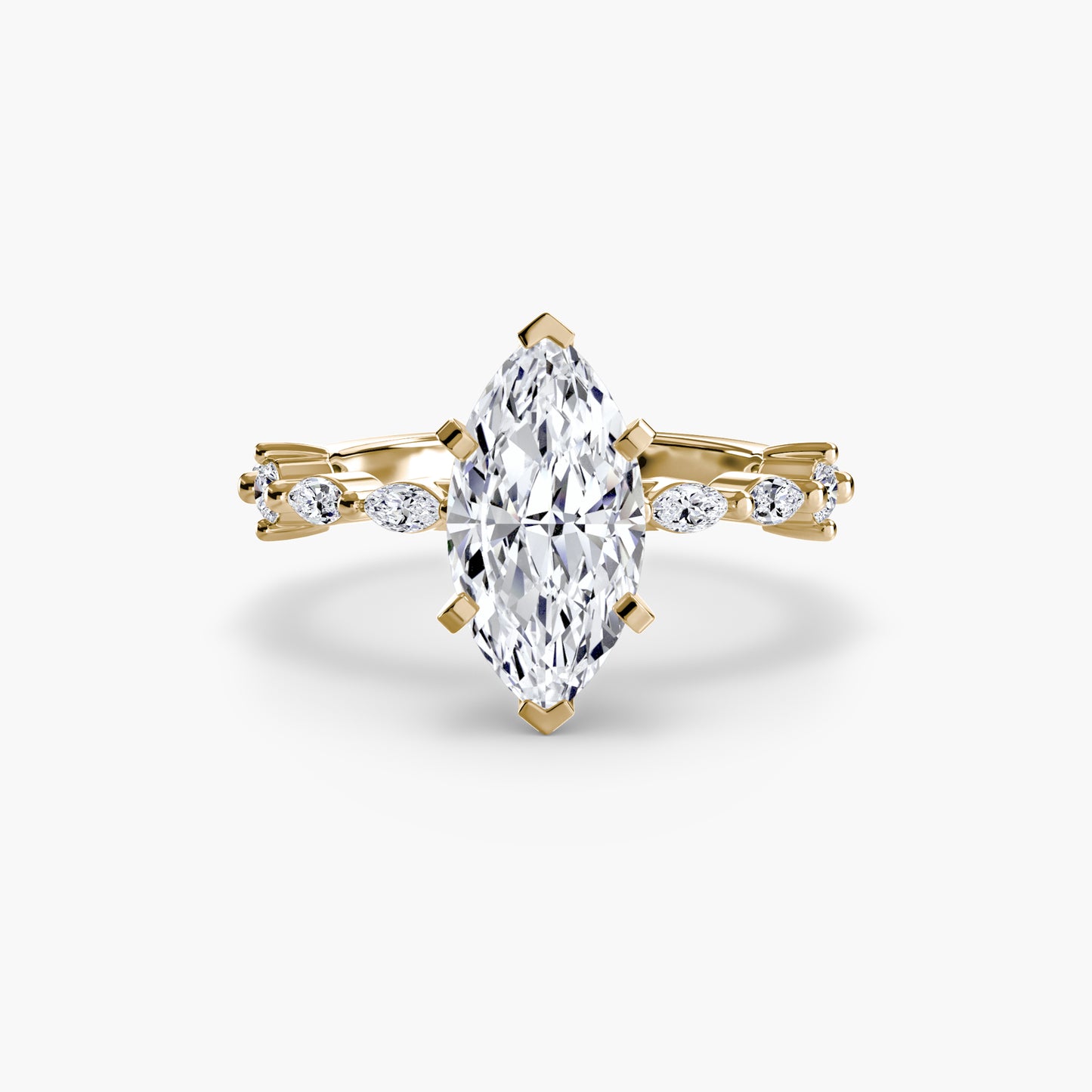 Solitaire Eternity Pavé Engagement Ring 0.50ct–3.00ct with 0.32ct Side Stones for Women | Imperial Time UK Ltd