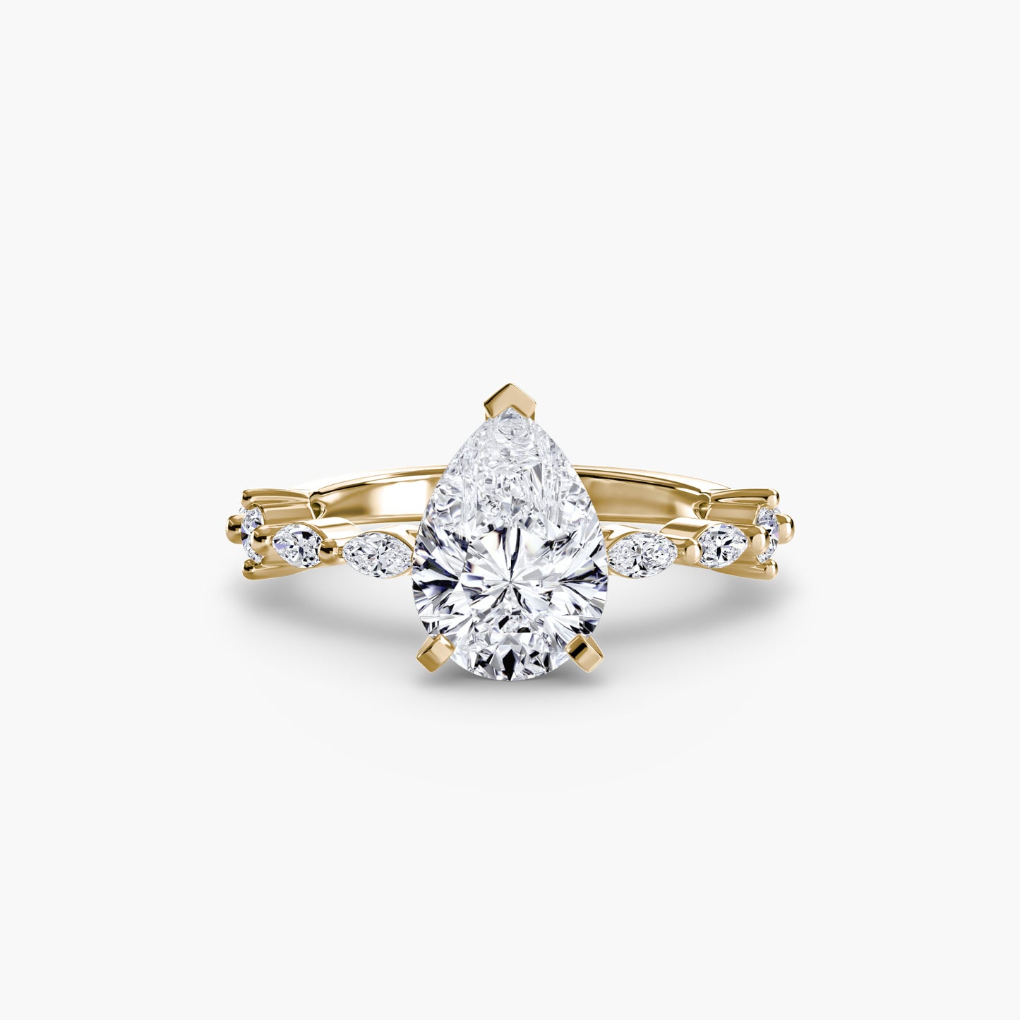Solitaire Eternity Pavé Engagement Ring 0.50ct–3.00ct with 0.32ct Side Stones for Women | Imperial Time UK Ltd