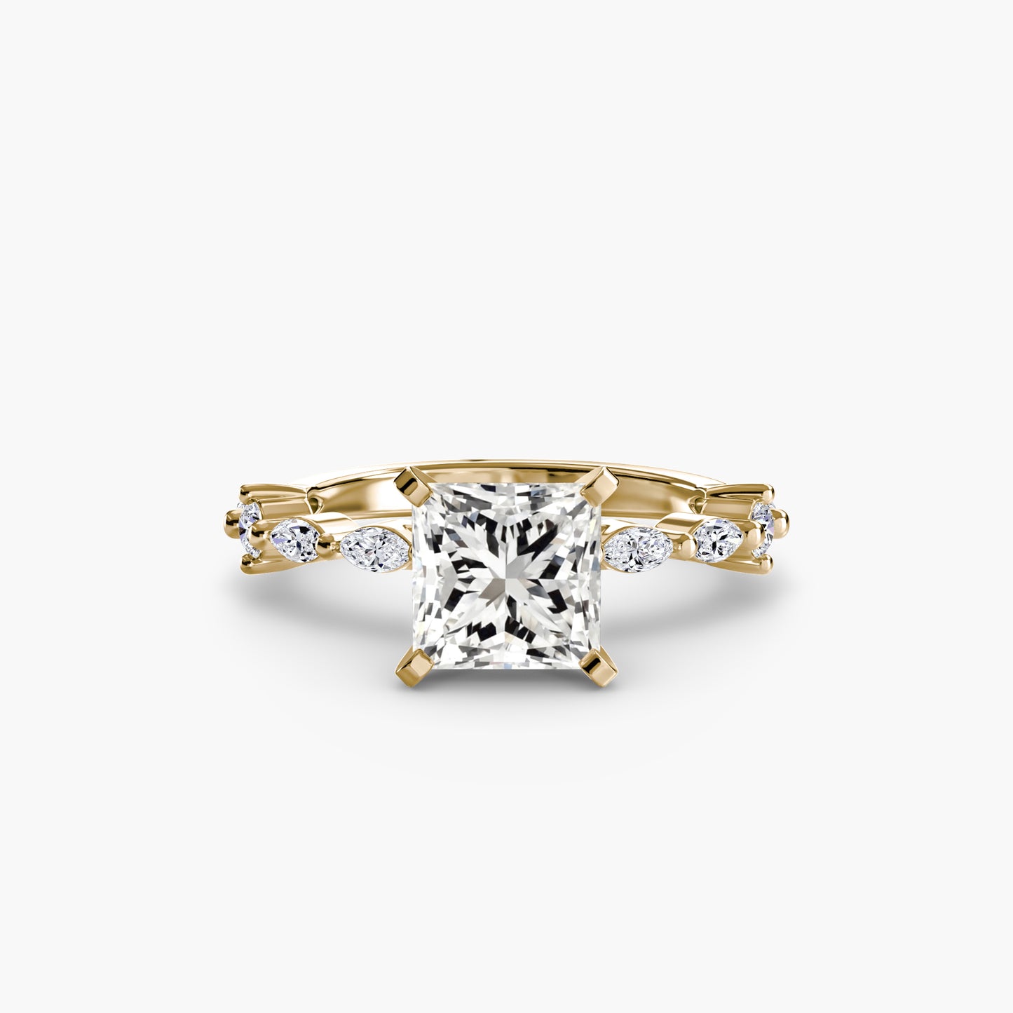 Solitaire Eternity Pavé Engagement Ring 0.50ct–3.00ct with 0.32ct Side Stones for Women | Imperial Time UK Ltd