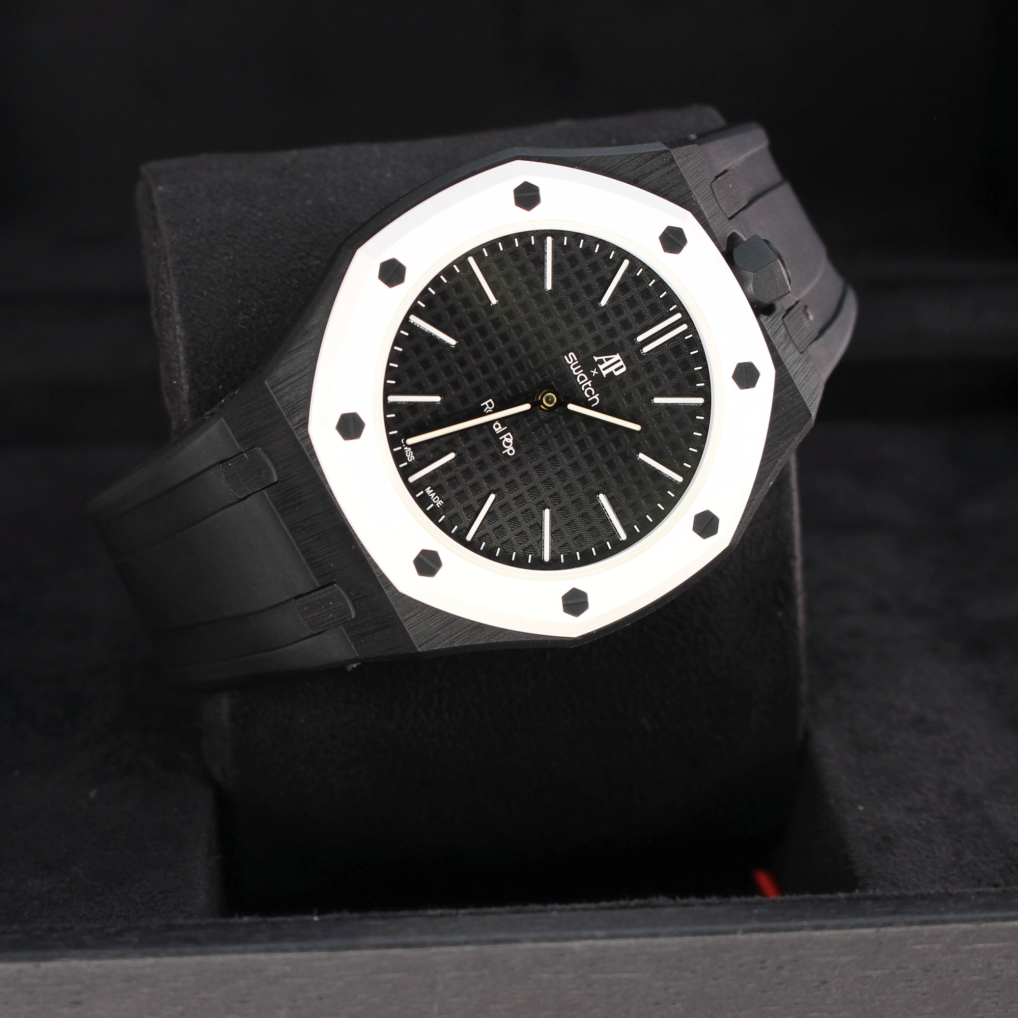 AP x Swatch Ocho Negro SSX03W101N | Imperial Time UK Ltd