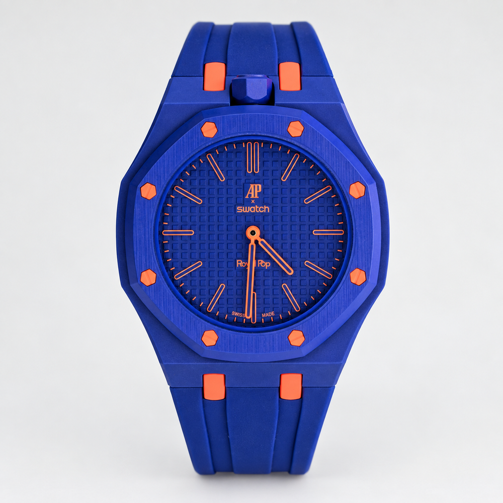 AP Swatch Royal Pop ORENJI HACHI Bio-ceramic Pocket Watch SSX03L103N