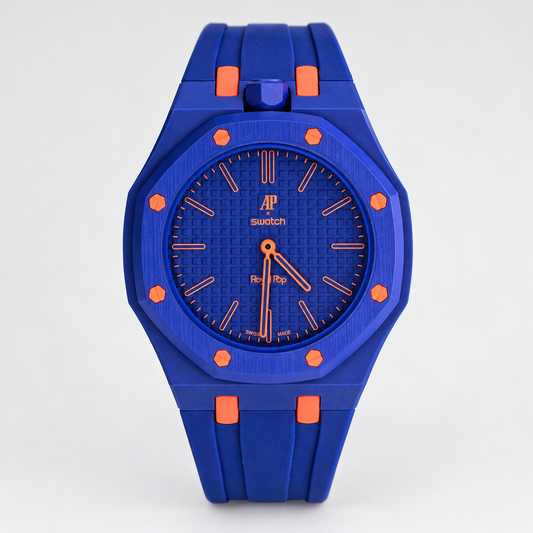 AP Swatch Royal Pop ORENJI HACHI Bio-ceramic Pocket Watch SSX03L103N