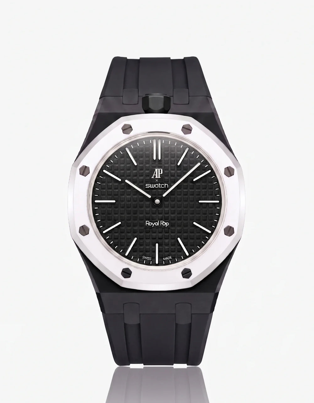 AP Swatch Royal Pop OCHO NEGRO Bio-ceramic Pocket Watch SSX03W101N Audemars Piguet Collaboration New Unworn