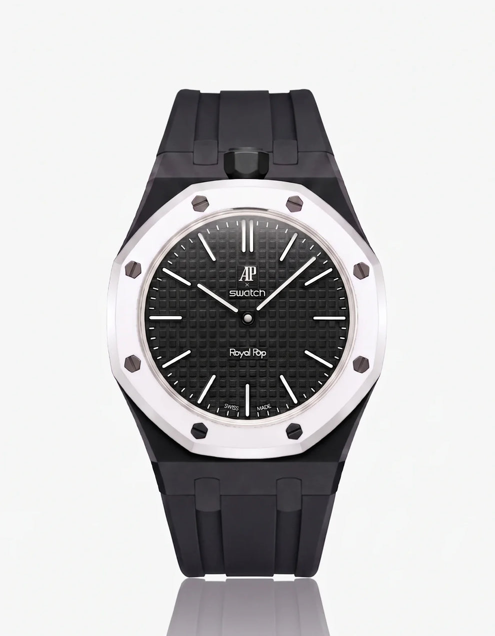 AP Swatch Royal Pop OCHO NEGRO Bio-ceramic Pocket Watch SSX03W101N Audemars Piguet Collaboration New Unworn