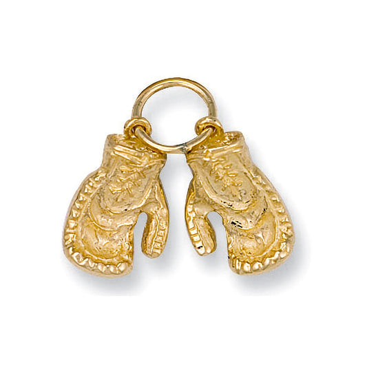 Yellow Gold Double Boxing Glove Pendant