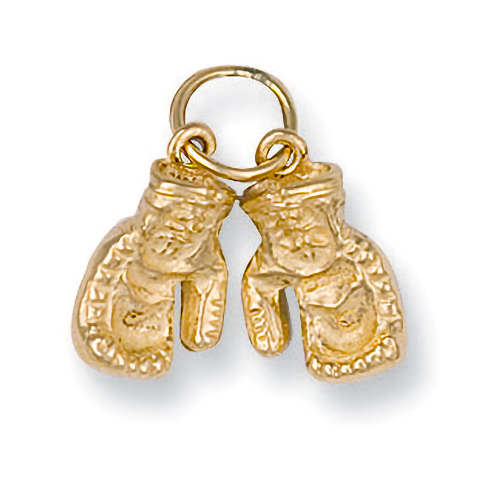 Yellow Gold Boxing Glove Pendant – product view