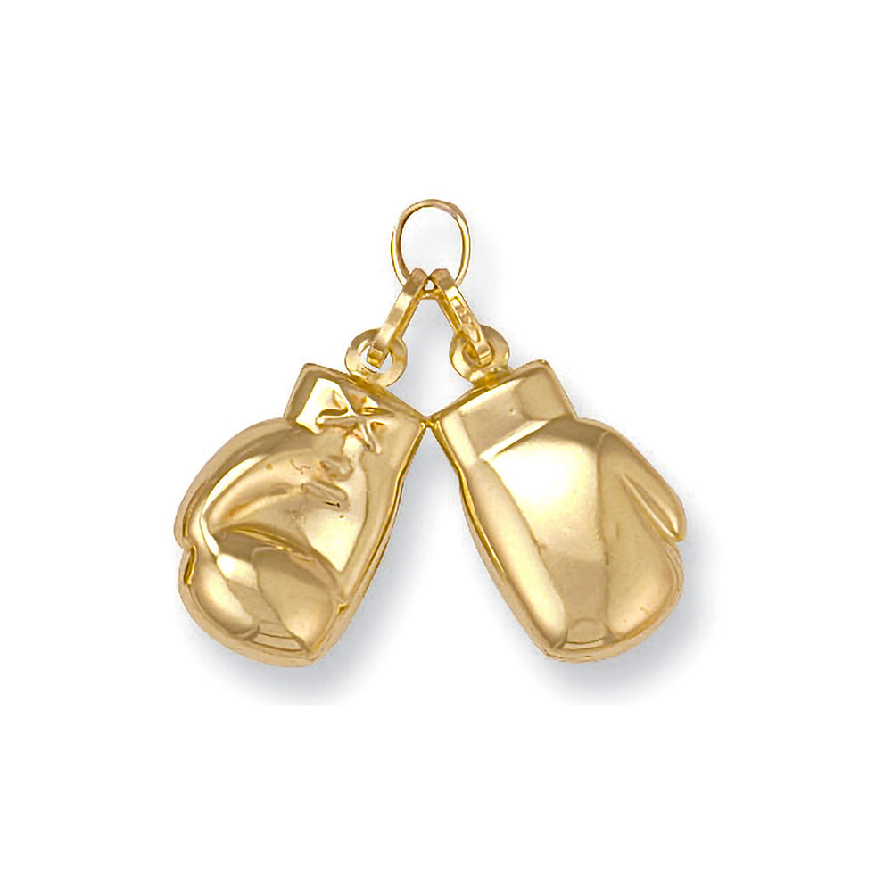 Yellow Gold Boxing Glove Pendant – product view