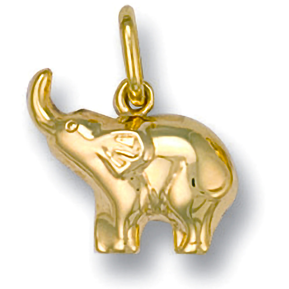 Yellow Gold Baby Elephant Pendant – product view