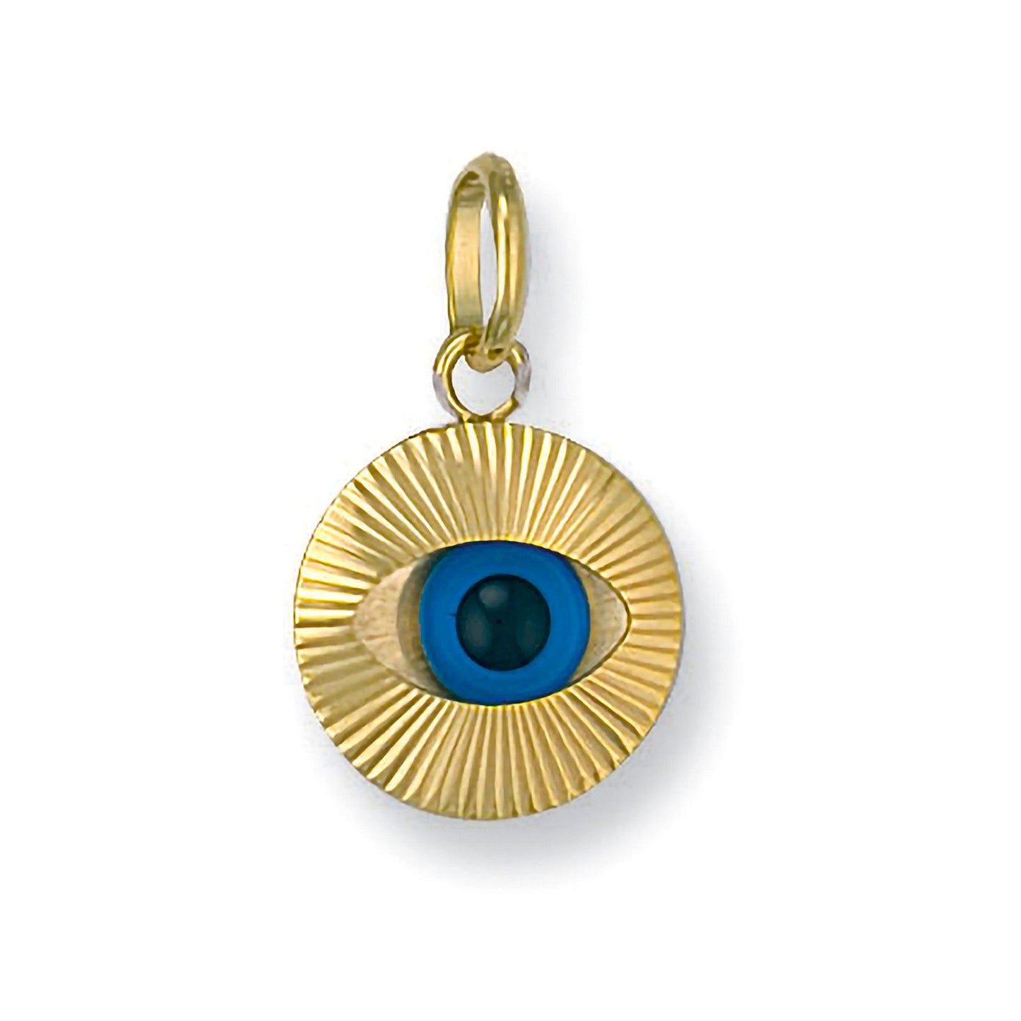 Yellow Gold Evil Eye Pendant