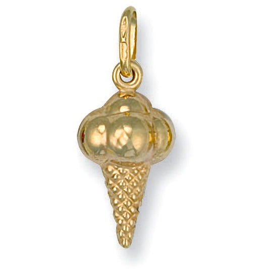 Yellow Gold Ice Cream Pendant