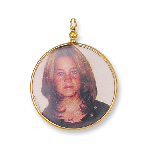 Yellow Gold Small Picture Frame Pendant