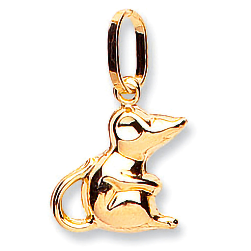 Yellow Gold Mouse Pendant – product view