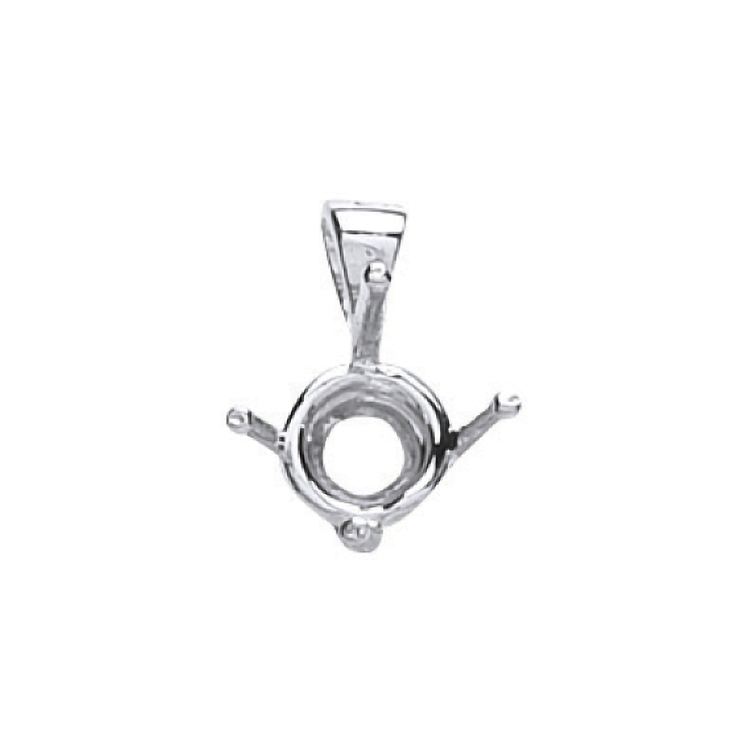 18ct White Gold Pendant Mount 0.40-0.50ct - 18ct Gold