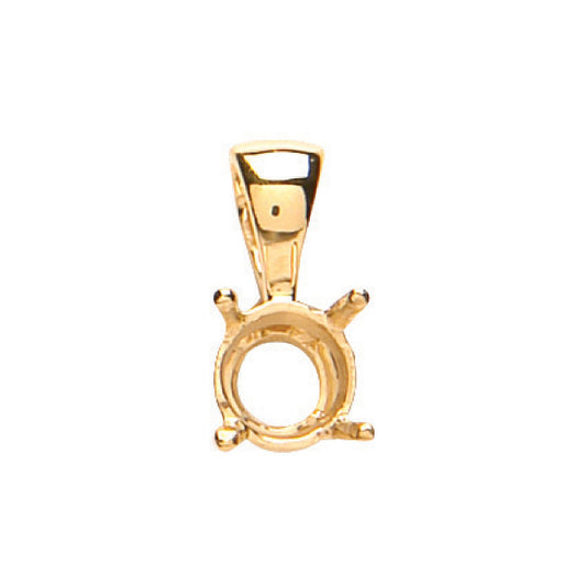 18ct Yellow Gold Pendant Mount 0.70-0.75ct