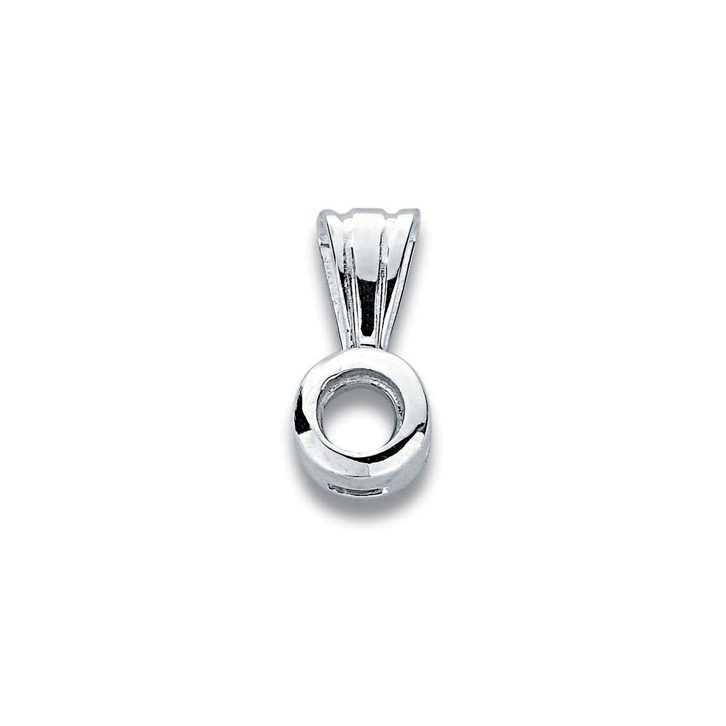 18ct White Gold Pendant Mount Rubover 0.15ct