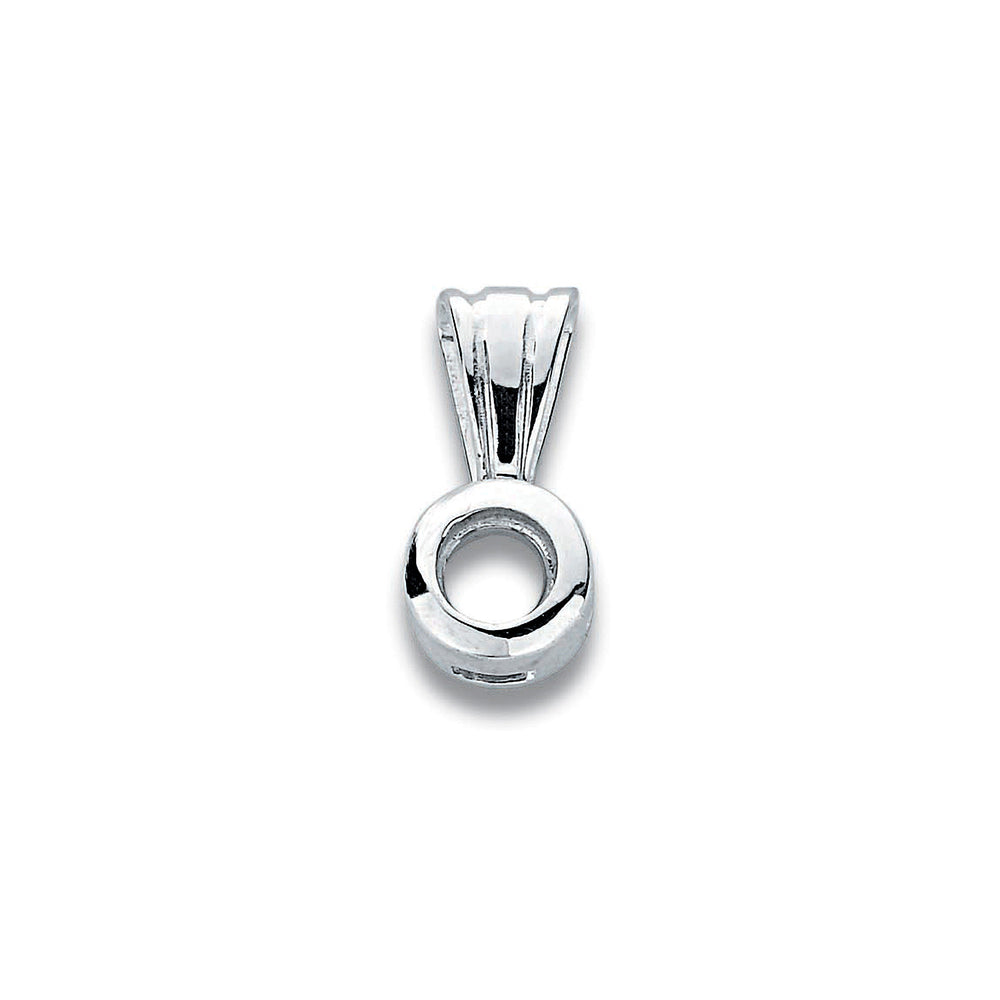18ct White Gold Pendant Mount Rubover 0.15ct