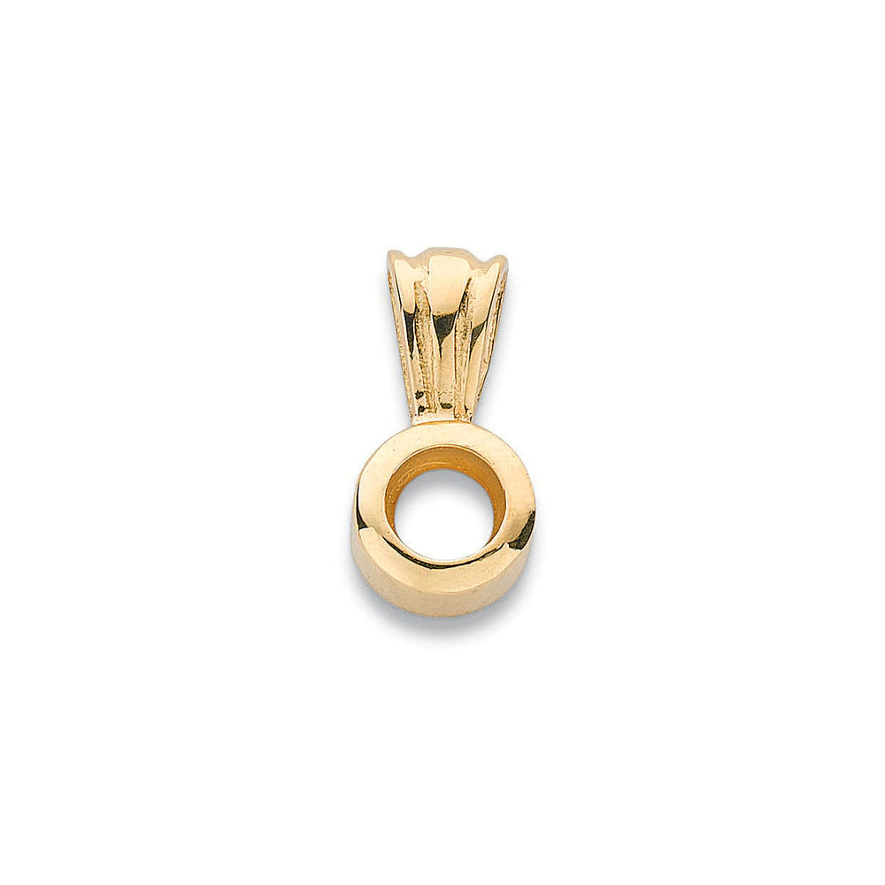 18ct Yellow Gold Pendant Mount Rubover 0.20-0.25ct
