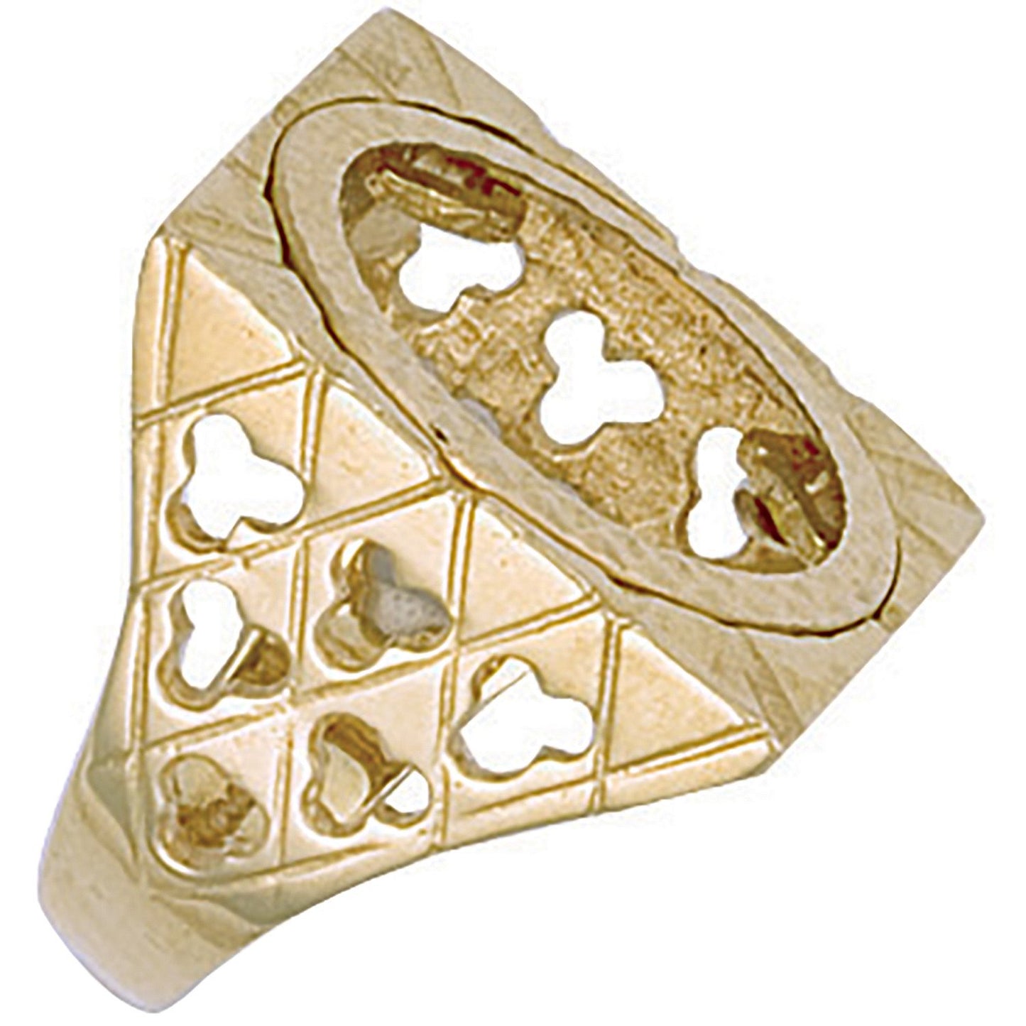 Yellow Gold (full) Square Top Sovereign Ring