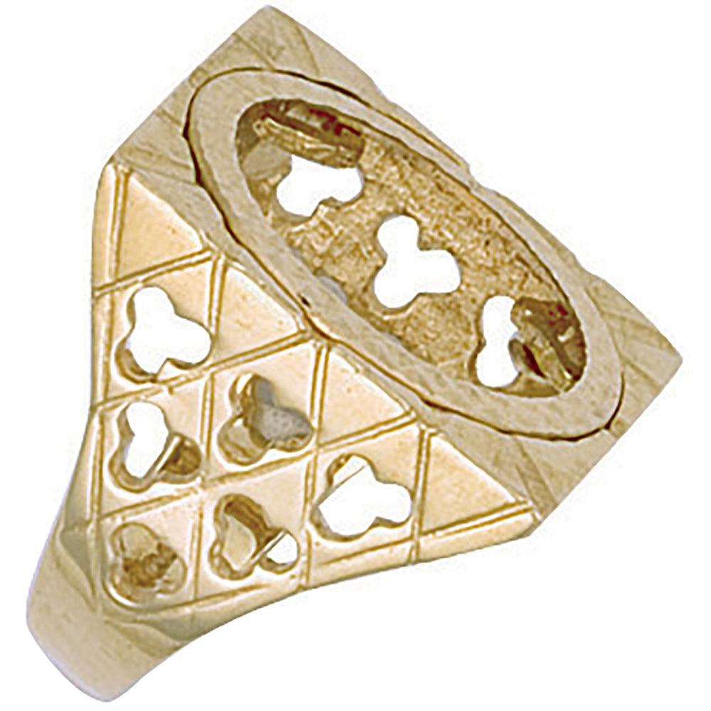 Yellow Gold (Full) Square Top Sovereign Ring – product view