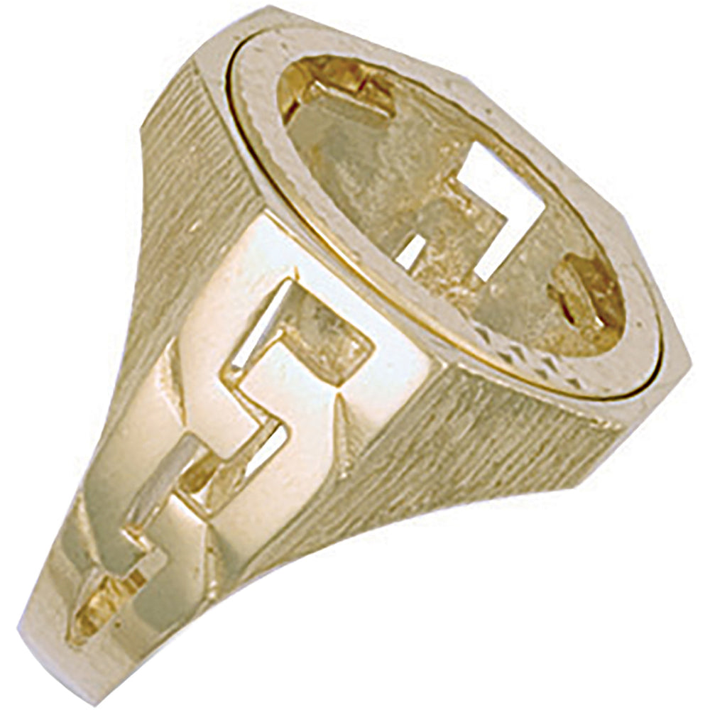 Yellow Gold (Full) ID Sides Sovereign Ring – product view
