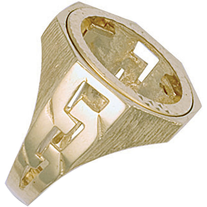Yellow Gold (Full) ID Sides Sovereign Ring – product view