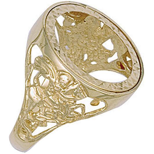 Yellow Gold (full) George & Dragon Sovereign Ring