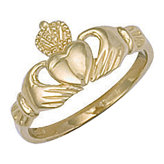 Yellow Gold Baby Claddagh Ring