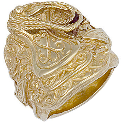 Yellow Gold Saddle Ring